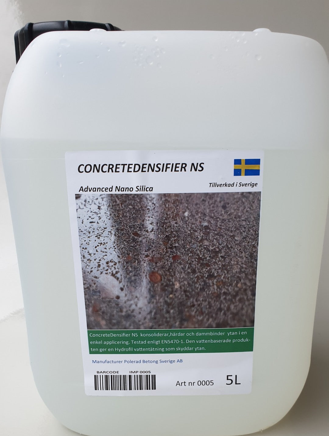 ConcreteDensifier NS 5L – Advanced Nano Silica concrete densifier, manufactured in Sweden