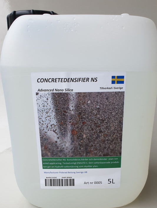 ConcreteDensifier NS 5L – Advanced Nano Silica concrete densifier, manufactured in Sweden